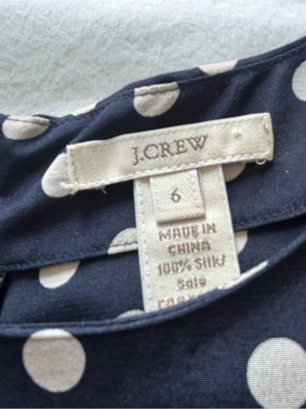 EUC! J.Crew Silk Polka Dot Top